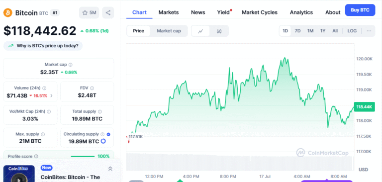 Bitcoin Price in USD Real Time