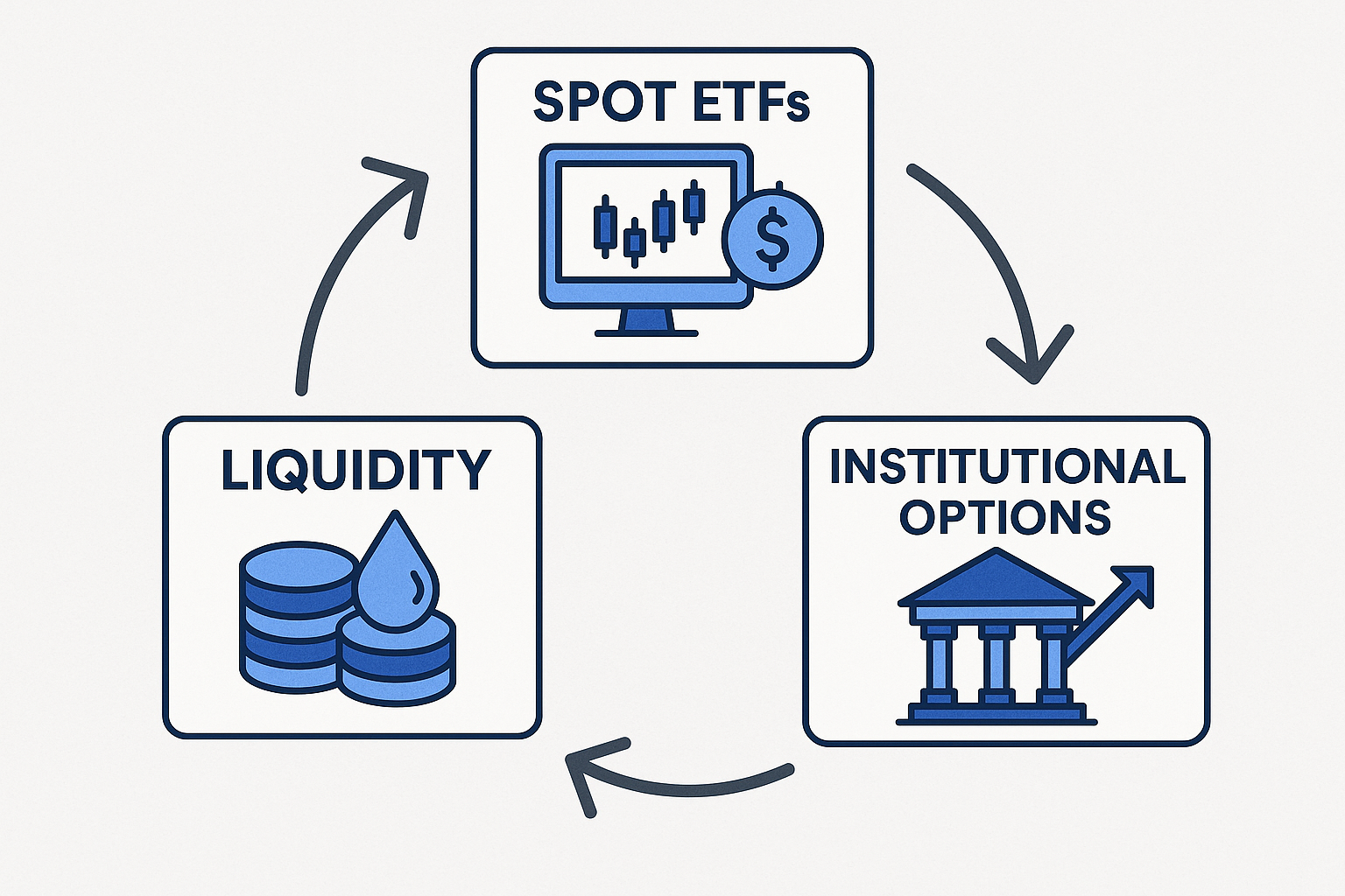 Spot ETFs, liquidity, and the institutional options flywheel