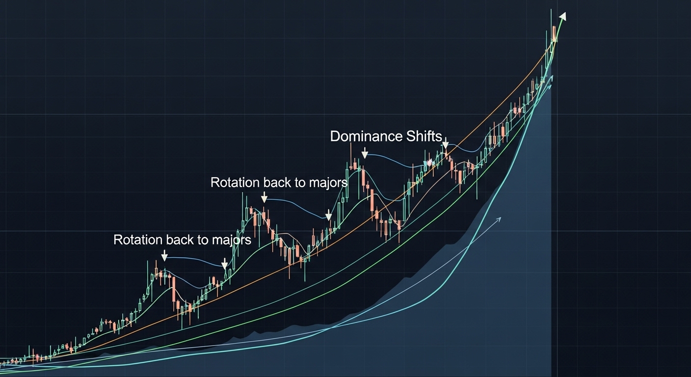 Chart structures, dominance shifts, and rotation back to majors