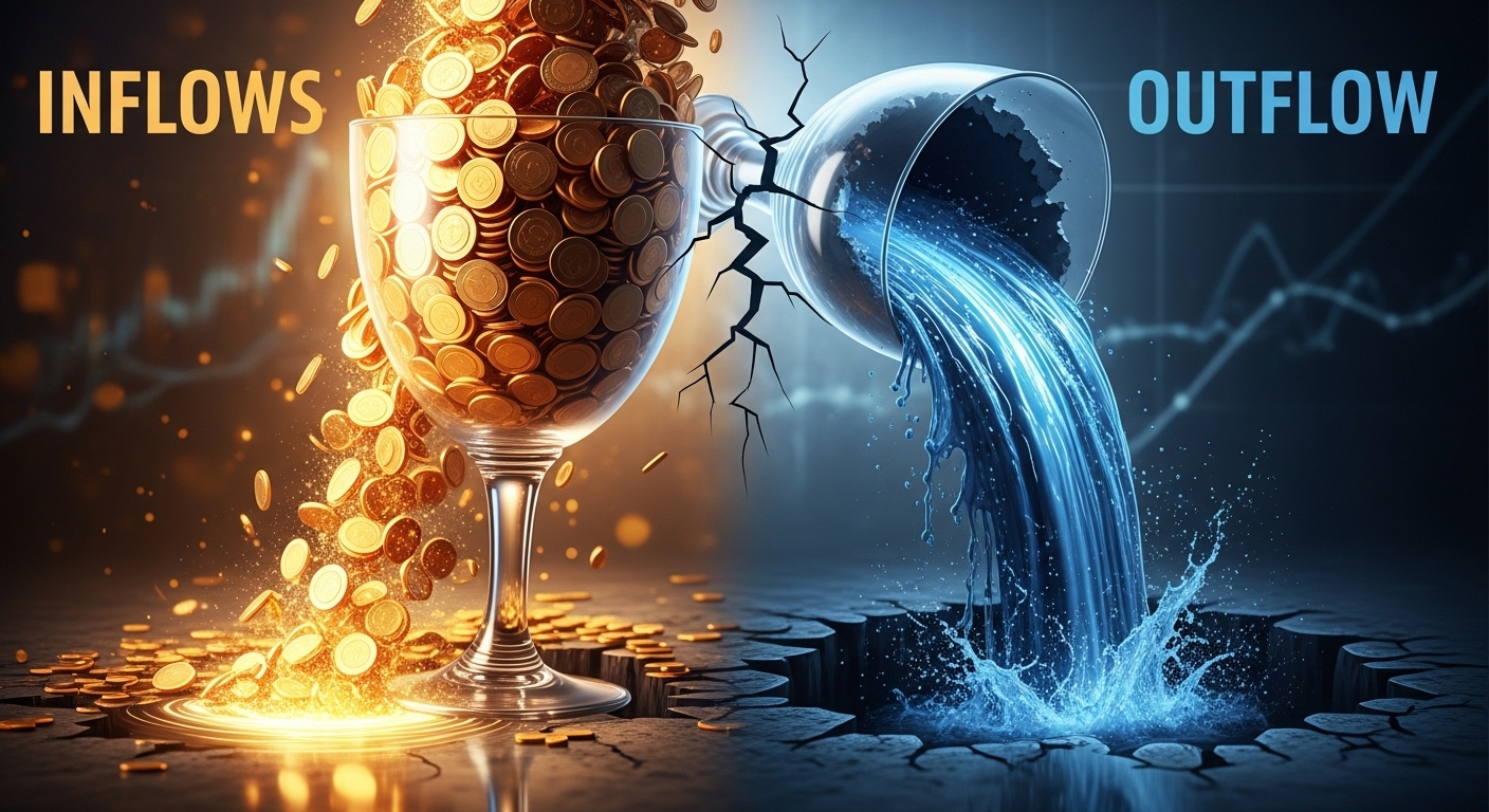 The sharp turn from record inflows to heavy outflows