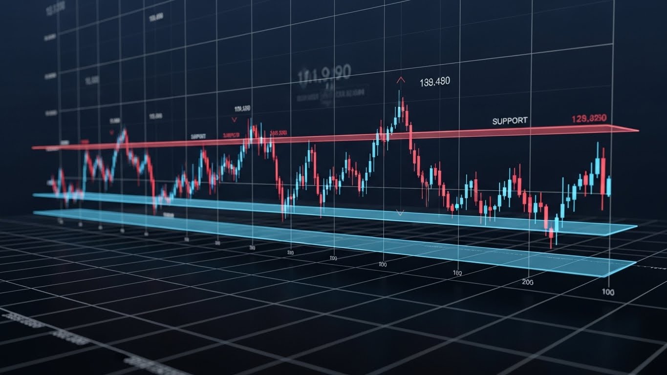 Key zones of support and resistance
