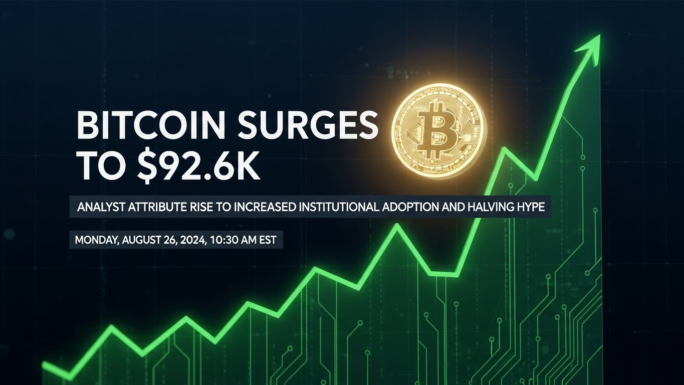 Why Bitcoin price today is up at $92.6k