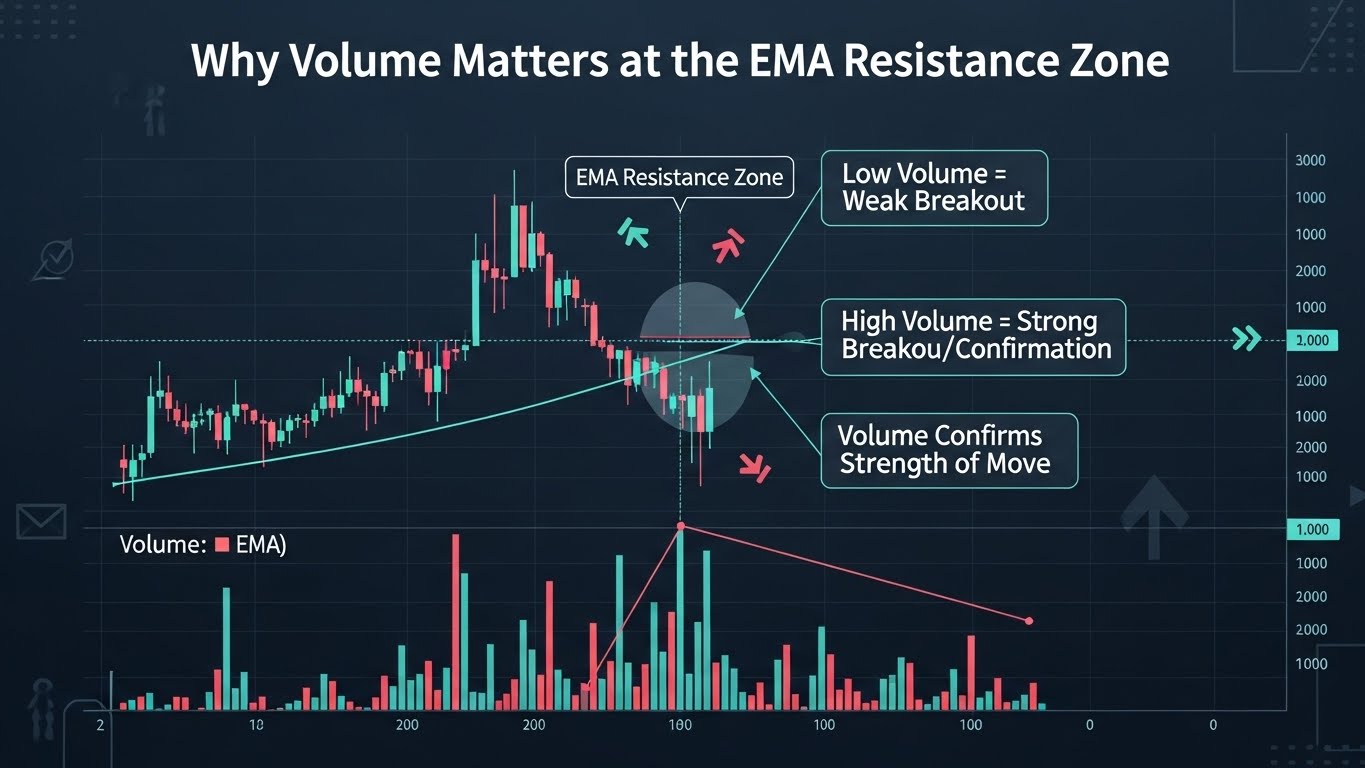 Why Volume Matters at the EMA Resistance Zone