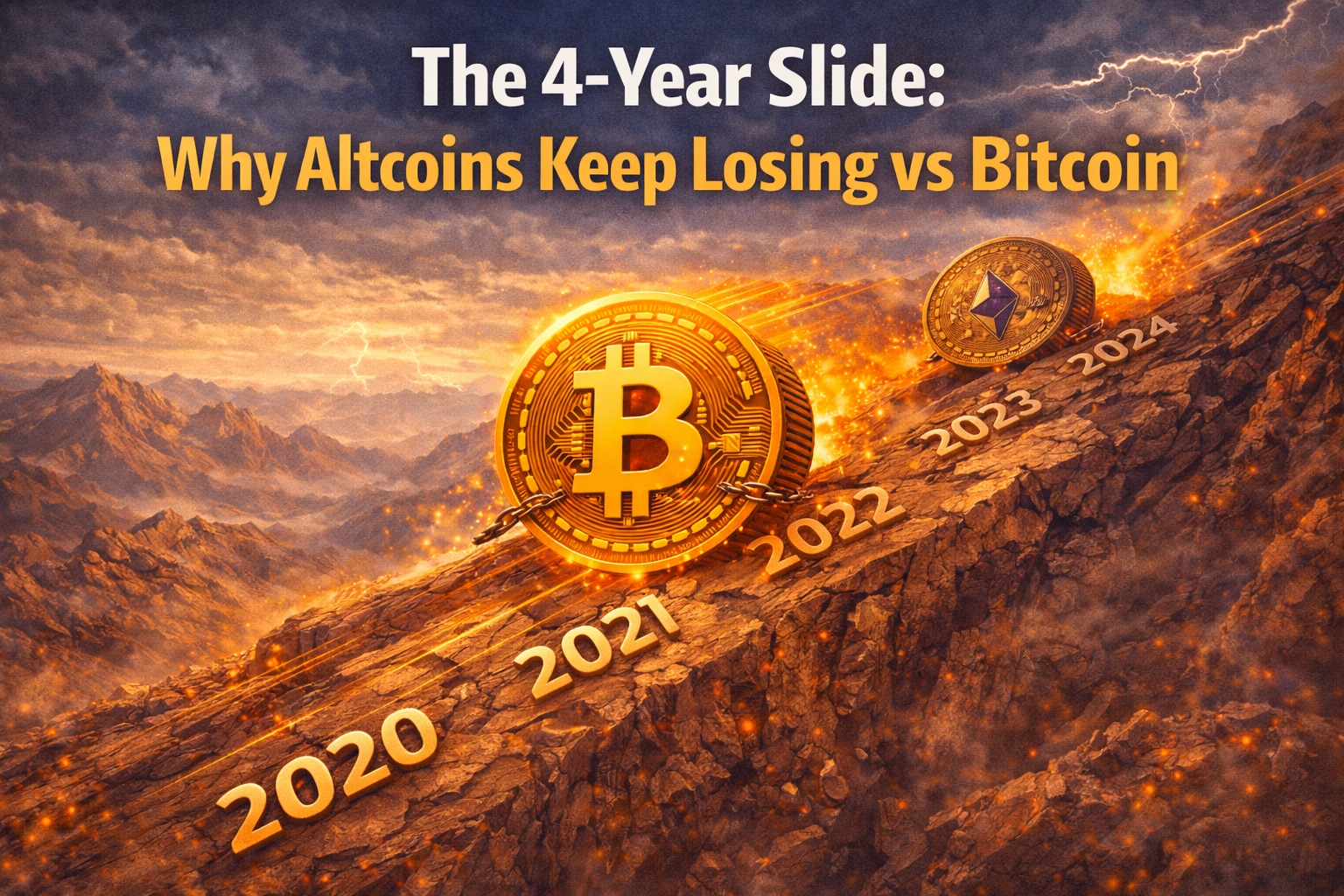 The 4-Year Slide Why Altcoins Keep Losing vs Bitcoin