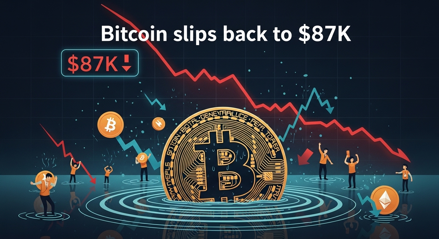 The market snapshot what “Bitcoin slips back to $87K” really means