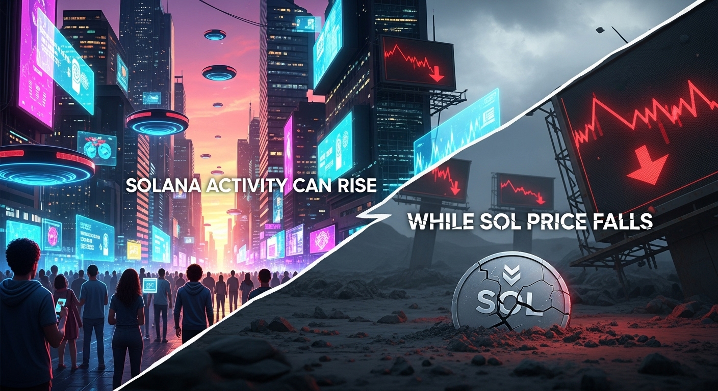 Why Solana Activity Can Rise While SOL Price Falls