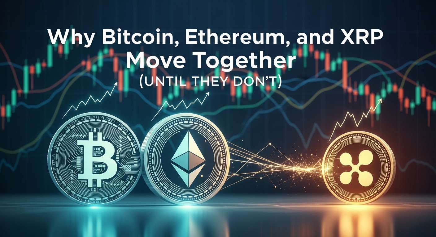 Why Bitcoin, Ethereum, and XRP Move Together (Until They Don’t)