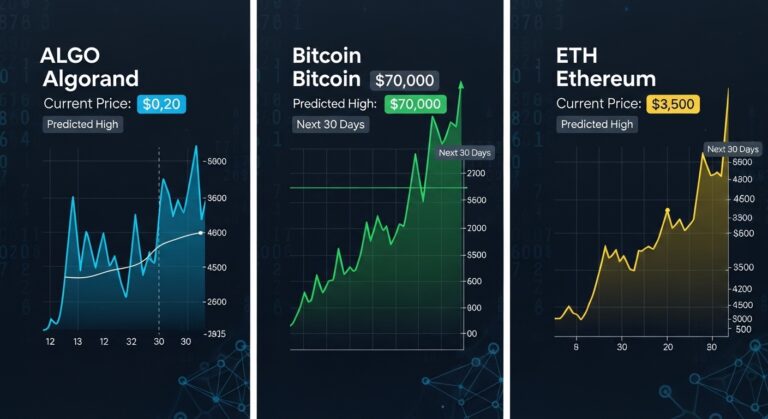 Cryptocurrencies Price Prediction Algorand, Bitcoin & Ethereum Update
